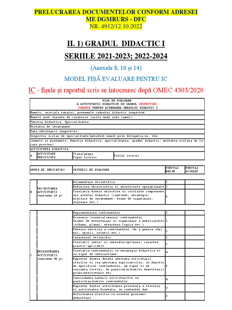 Gradul I Documente | PDF