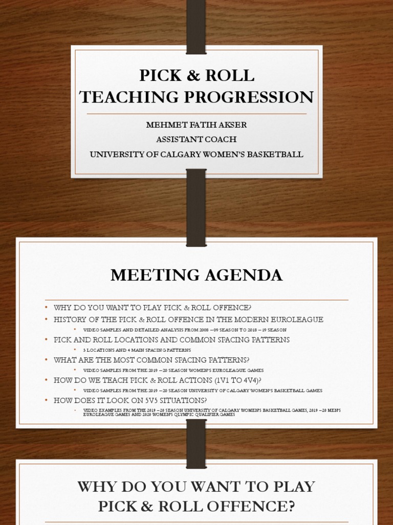 Pick & Roll Offense Teaching Guide | PDF | Sports Rules And Regulations ...