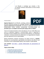 Zygmunt Bauman, filósofo da modernidade líquida