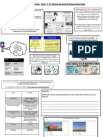 Knowledge Organiser Topic 1.1 Enterprise and Entrepreneurship