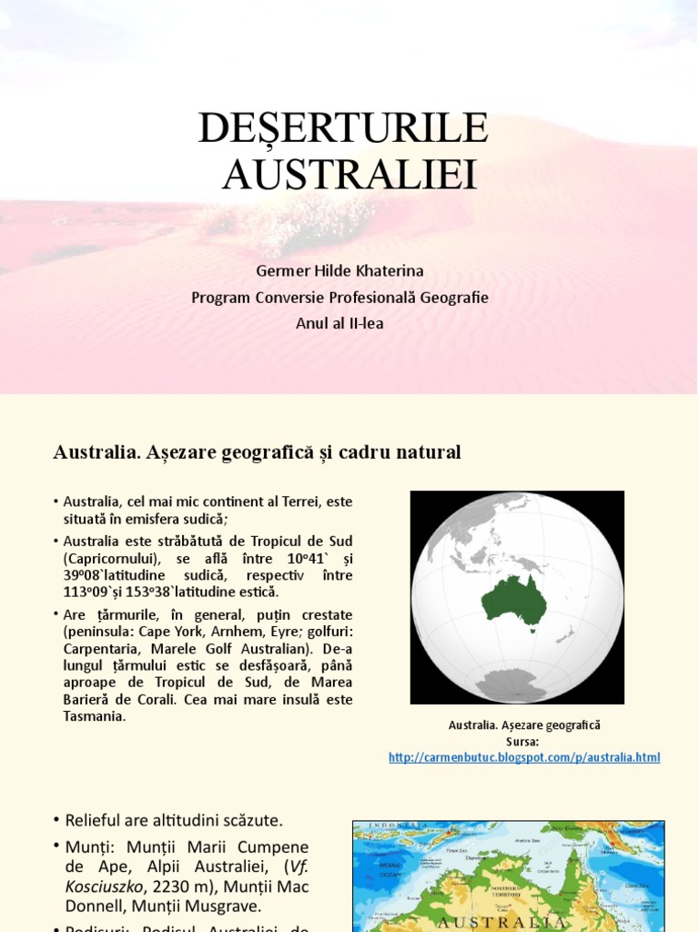 Deșerturile Australiei | PDF