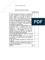 Criterios para Evaluar El Análisis Criterios Valorpuntuac. 3