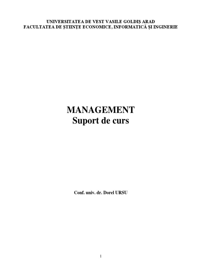Management Suport Curs An 2 | PDF