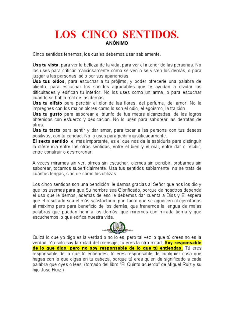 Fm2 Los 5 Sentidos Pdf Amor