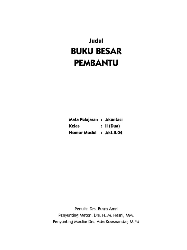 Buku Besar Pembantu