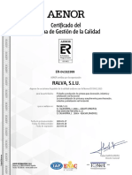 Certificado ISO 9001 RALVA ES