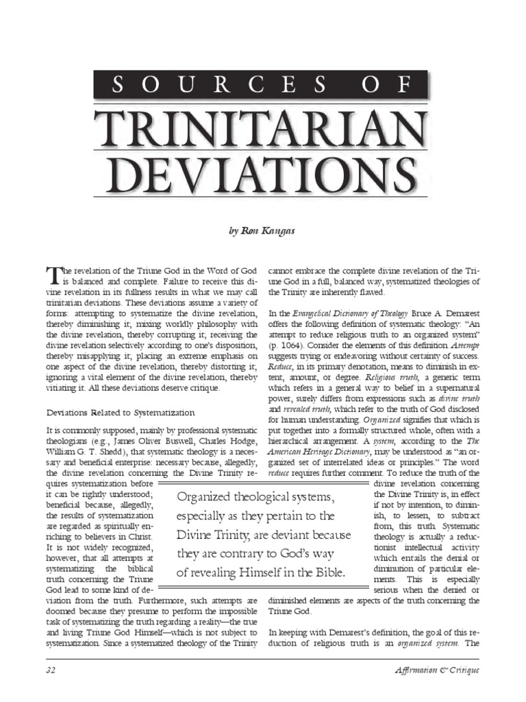 Triune God 4 Pdf Trinity Revelation