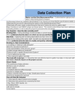 Data collection plan metrics