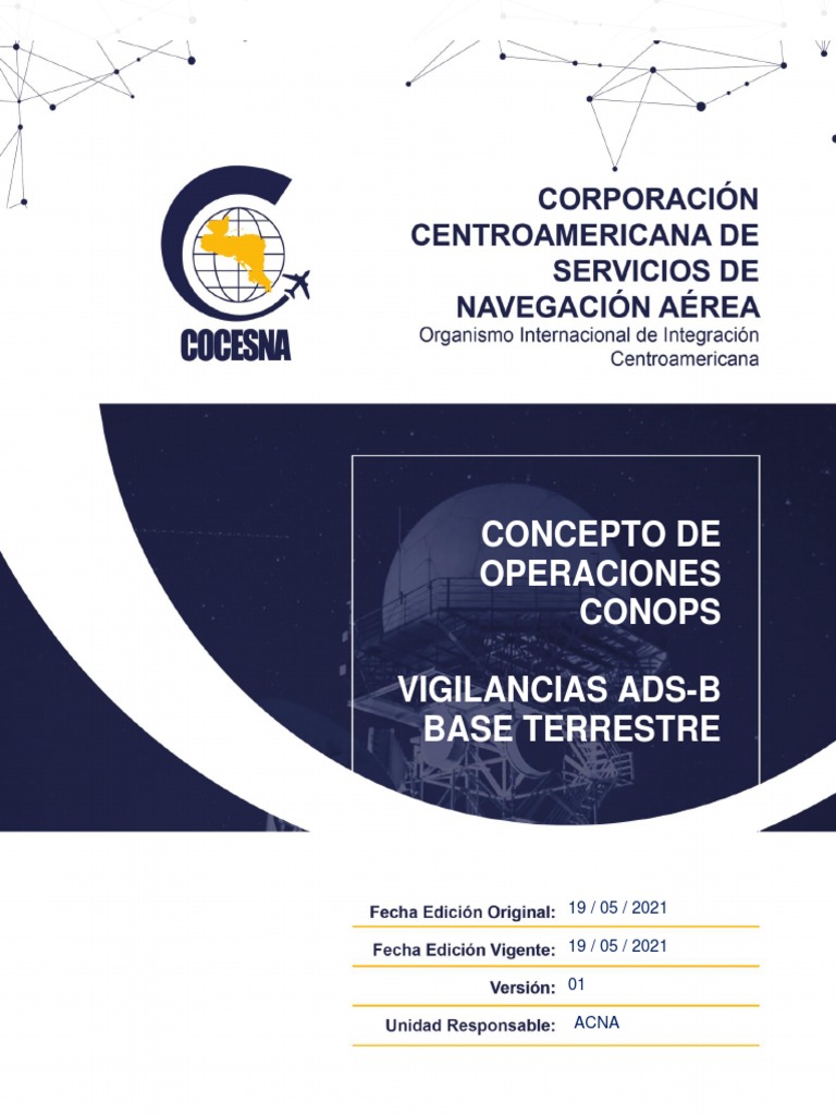 3a. CONOPS Vigilancia ADS-B Base Terrestre COCESNA | PDF | Air Traffic ...