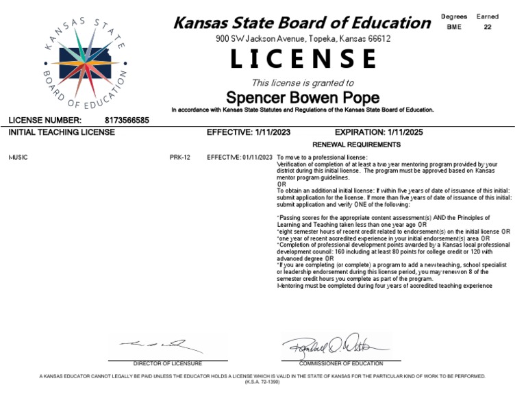 Spencerpope Teachinglicense | PDF | License
