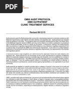 Office of Mental Health (OMH) Outpatient Clinic Treatment Services Protocol