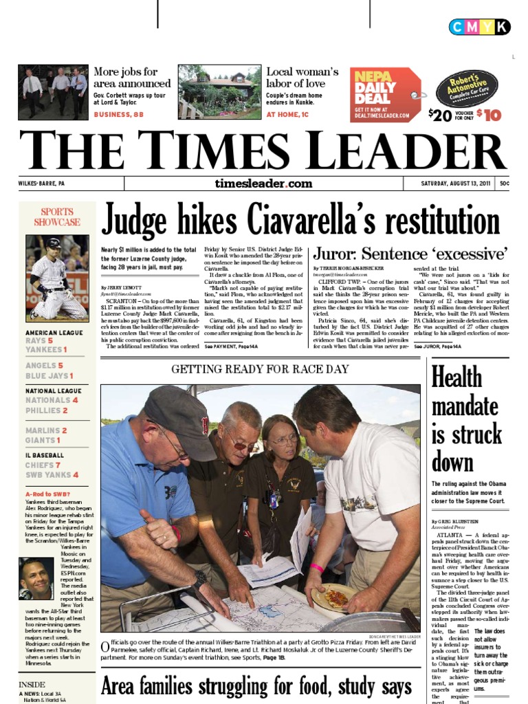 Times Leader 08-13-2011 | PDF | Auction | Powerball