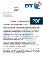 Terms of Employment BT Oil and Gas UK