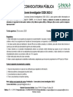 Convocatoria Pública Codi 2022-2 Joven Investigador