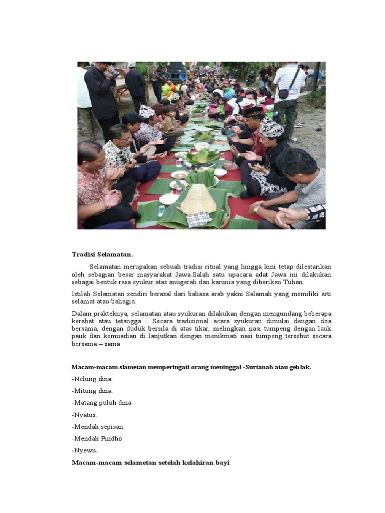 Tradisi Selamatan di Jawa | PDF | Ilmu Sosial | Agama & Spiritualitas