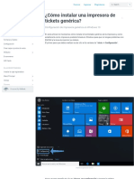 ¿Cómo Instalar Una Impresora de Tickets Genérica