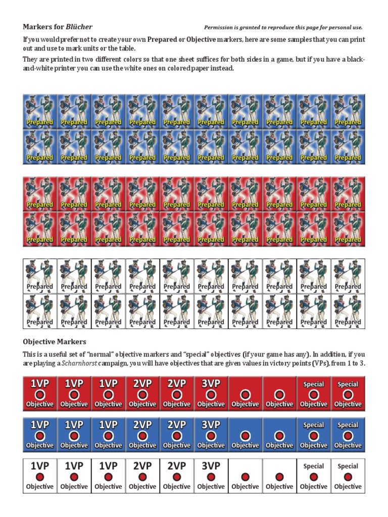 Printable Objective Markers for Gaming | PDF