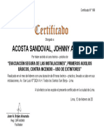 Certificado ACOSTA SANDOVAL JOHNNY ARTURO (2022 RESP. EMERG.)