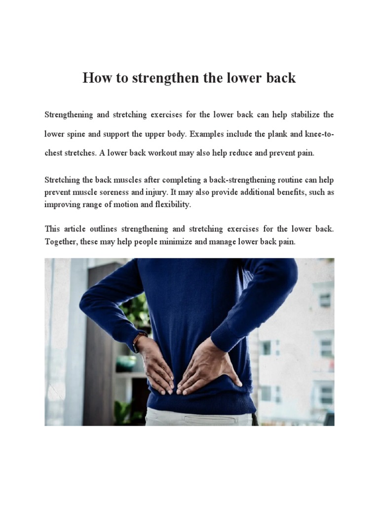 Lower Back Exercises PDF Lower - 1703317043