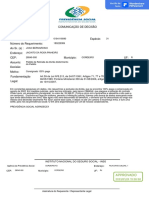 Comunicação de decisão sobre pedido de retirada de dívida consignada paga