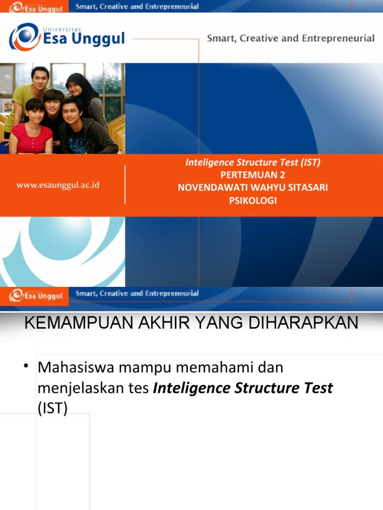 UEU Psikodiagnostika 4 Intelegensi Pertemuan 2 | PDF