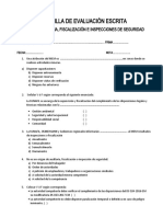 Evaluación Auditoría, Fiscalización e Inspección de Seguridad - Evaluación