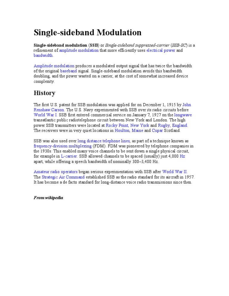 Understanding Single-Sideband Modulation | PDF | Travel | Technology ...