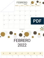 Calendario Febrero 2022 UnaCasitaDePapel
