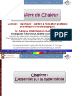 2022 2023 Resume de Cours Calorimetrie Transfert de Chaleur ENSP Adolphe Kimbonguila V24102022