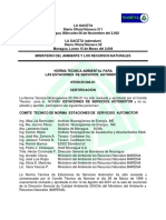 NTON 05 004-01 Estaciones de Servicio Automotor