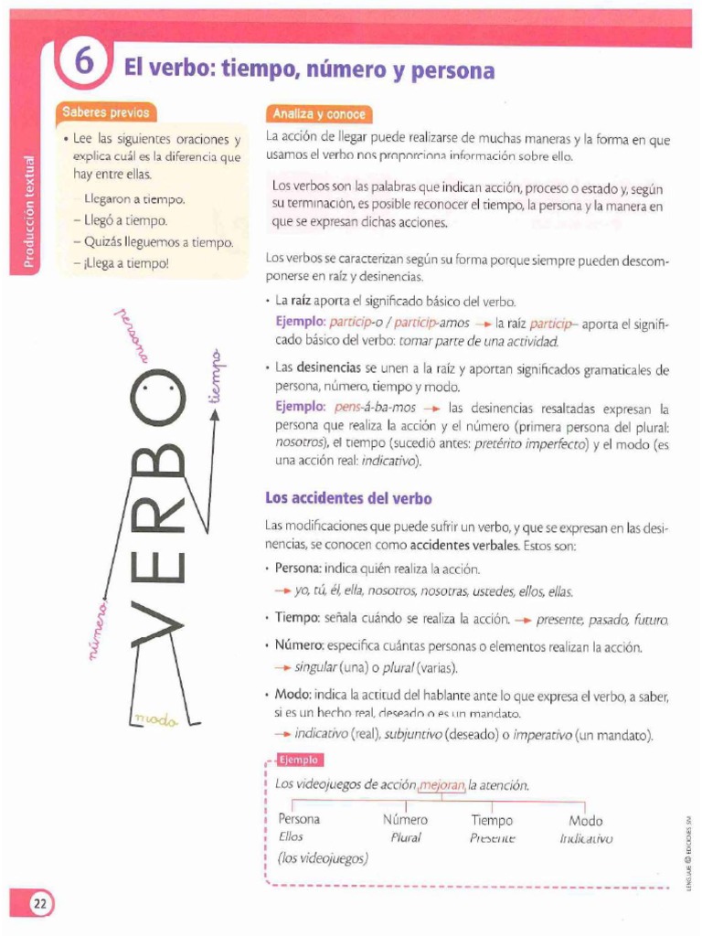 El Verbo y Los Accidentes Verbales | PDF