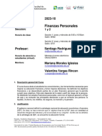Finanzas Personales Programa 2023 I
