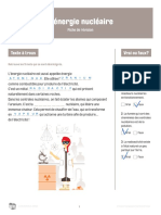 Energie Nucleaire Fiche Revision