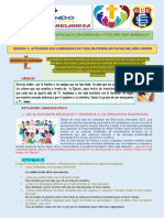 Semana 1: Actuamos Con Coherencia de Vida Fraterna en Favor Del Bien Común