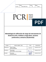 Metodología de Calificación de Riesgo de Instrumentos de Deuda de Corto Mediano y Largo Plazo Acciones Preferentes y Emisores