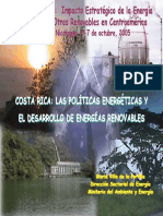 Las politicas energeticas y el desarrollo de las Energias Renovables en Costa Rica - Gloria Villa - MINAE