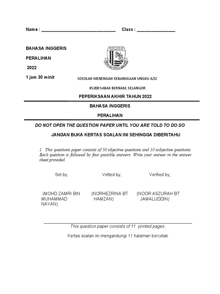 Final exam english remove class pdf