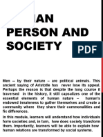 Human Person and Society