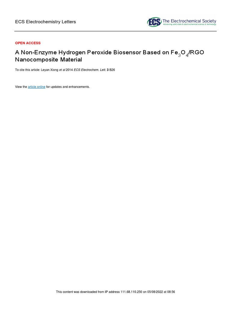 Ecs Electrochem Lett | ECS Electrochemistry Letters Instructions to ...