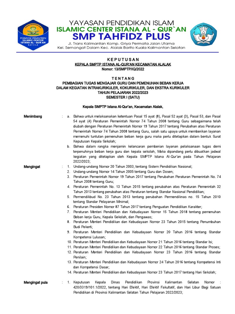contoh-sk-pembagian-tugas-guru-dan-karyawan-ponpes-pdf