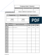 Public Safety Continuity Plan Blank