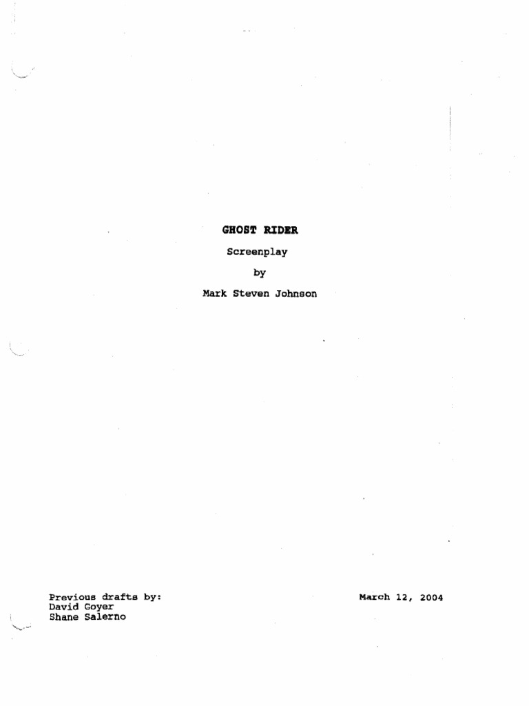 Guión Ghost Rider | PDF