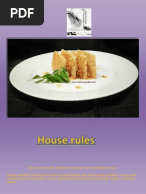 Kitchen House Rules
