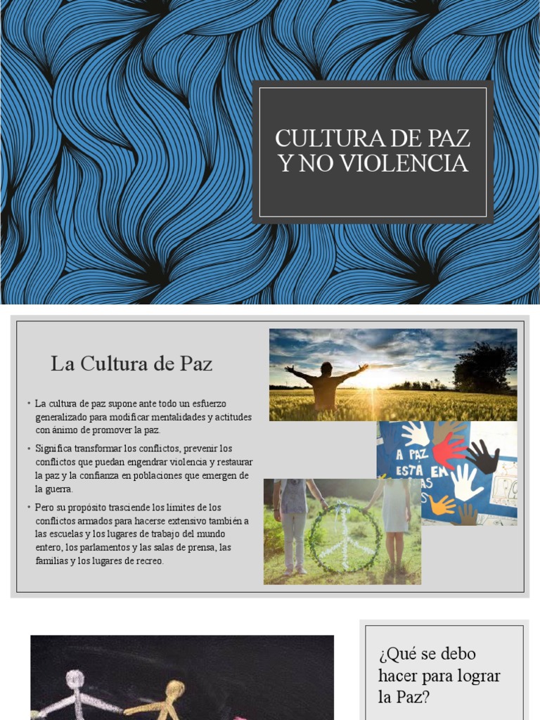 Cultura de Paz y No Violencia | PDF | Violencia | Paz