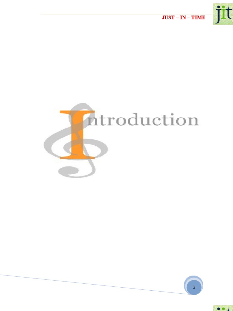 Just in Time | PDF | Inventory | Supply Chain