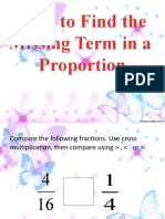 Finding The Missing Term in A Proportion