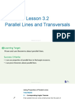 3.2 Parallel Lines and Transversals Lesson