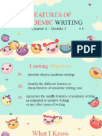 Features of Academic: Writing