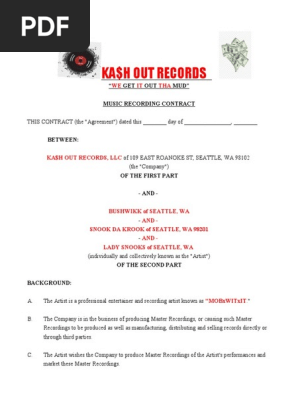 Music Recording Contract MOBWITITFINAL