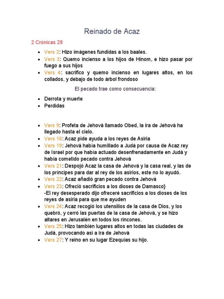 Reinado de Acaz | PDF | Sacerdote